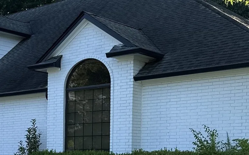 The arched window on the side of the Today's Dental office